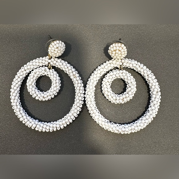 J Crew Factory Boho Beaded Statement Earrings - Picture 6 of 8